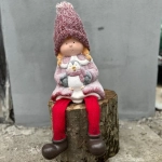 Figurine din Ceramica Fetita - Caciula Rosie - Dimensiune 35 - 40 cm 1