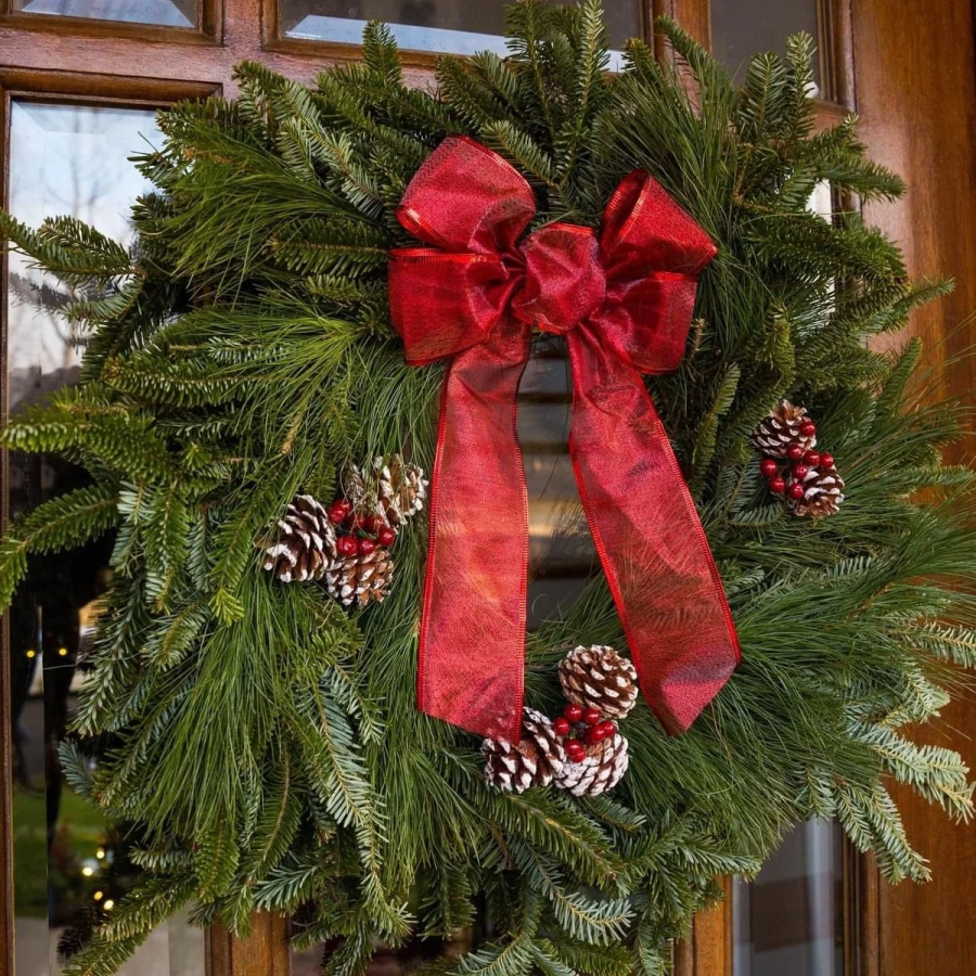 Coronite de Craciun din Brad natural - Razele Crăciunului - Dimensiune 25 - 30 cm 1