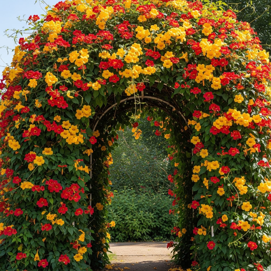 campsis-rosu-cu-galben